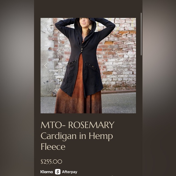 Calico Alchemy Black Hemp Fleece Coat XL - Picture 4 of 4